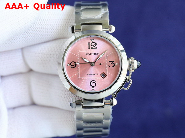Cartier Pasha de Cartier Watch 35mm Automatic Movement Steel and Pink Replica