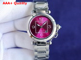 Cartier Pasha de Cartier Watch 35mm Automatic Movement Steel and Purple Replica