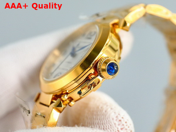 Cartier Pasha de Cartier Watch 35mm Automatic Movement Yellow Gold and White Replica