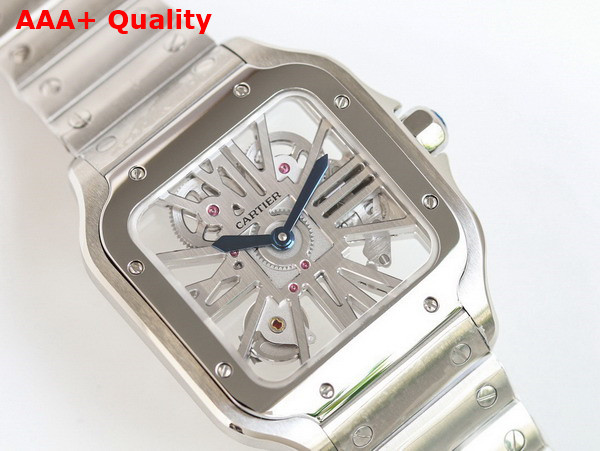 Cartier Santos de Cartier Watch Large Model Hand Wound Mechanical Movement Steel Replica