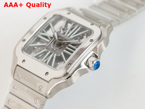 Cartier Santos de Cartier Watch Large Model Hand Wound Mechanical Movement Steel Replica