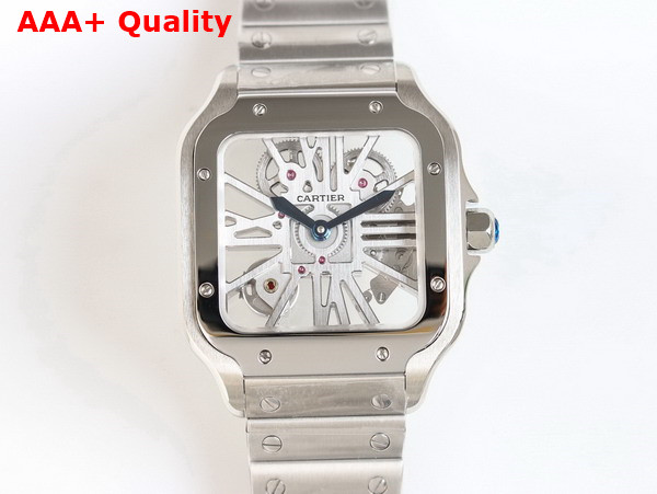 Cartier Santos de Cartier Watch Large Model Hand Wound Mechanical Movement Steel Replica