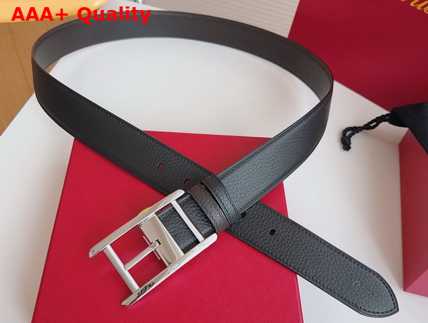 Cartier Tank de Cartier Belt Black and Brown Grained Cowhide Replica