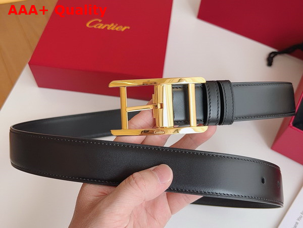 Cartier Tank de Cartier Belt in Black Cowhide Replica