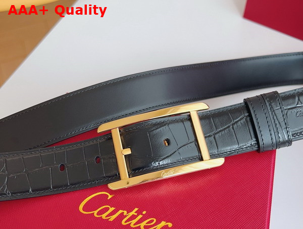 Cartier Tank de Cartier Belt in Black Crocodile Skin Replica