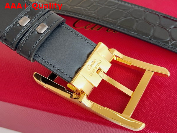 Cartier Tank de Cartier Belt in Black Crocodile Skin Replica