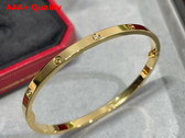 Cartier Thin Love Bracelet in Yellow Gold with Diamonds Replica