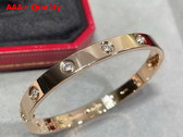 Cartier Wide Love Bracelet in Pink Gold with Diamonds Replica