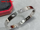 Cartier Wide Love Bracelet in White Gold with Diamonds Replica