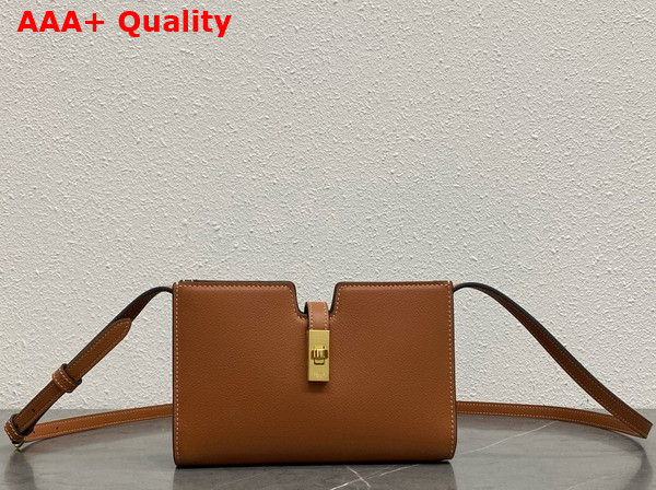 Celine 16 Strap Pochette in Tan Supple Calfskin Replica