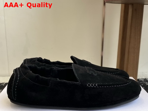 Celine Adam Loafer in Black Suede Calfskin Replica