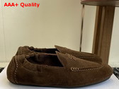 Celine Adam Loafer in Dark Brown Suede Calfskin Replica