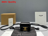 Celine Airpods Case with Strap in Black Shiny Calfskin Replica
