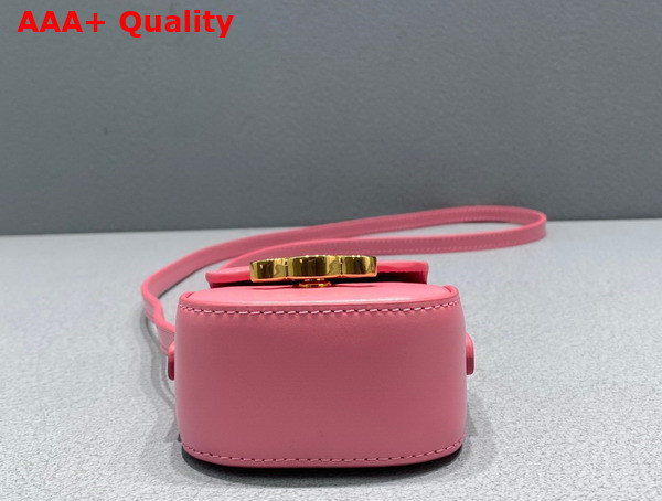 Celine Airpods Case with Strap in Pink Shiny Calfskin Replica