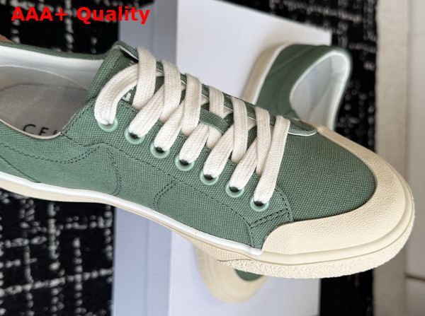 Celine Alan Sneaker in Celadon Canvas Replica