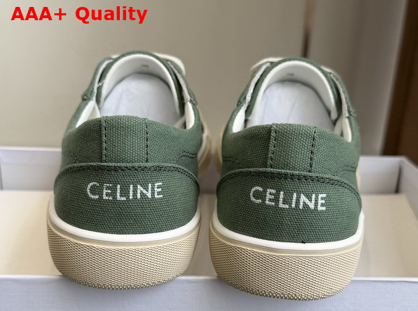 Celine Alan Sneaker in Celadon Canvas Replica