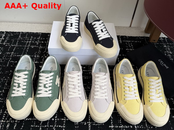 Celine Alan Sneaker in Celadon Canvas Replica