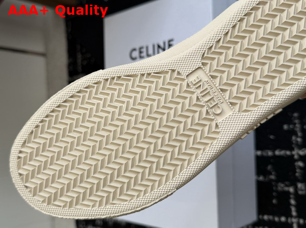Celine Alan Sneaker in Pale Yellow Canvas Replica