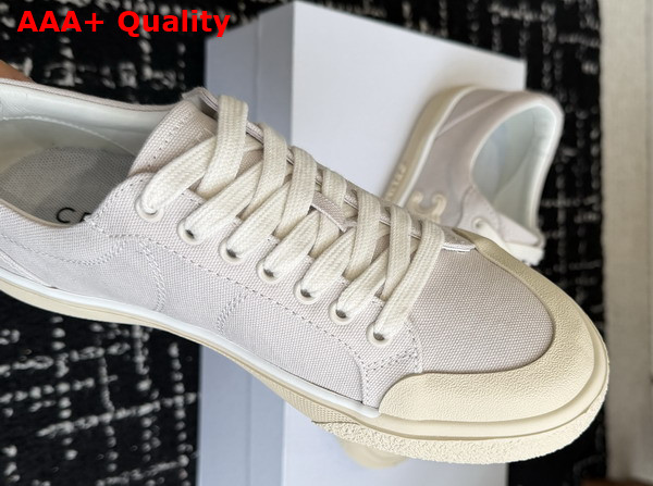 Celine Alan Sneaker with Triomphe in Light Grey Canvas Replica