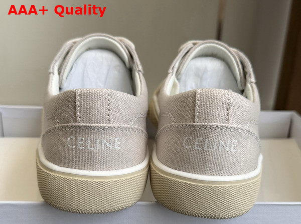 Celine Alan Sneaker with Triomphe in Light Grey Canvas Replica