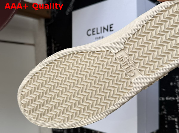 Celine Alan Sneaker with Triomphe in Light Grey Canvas Replica