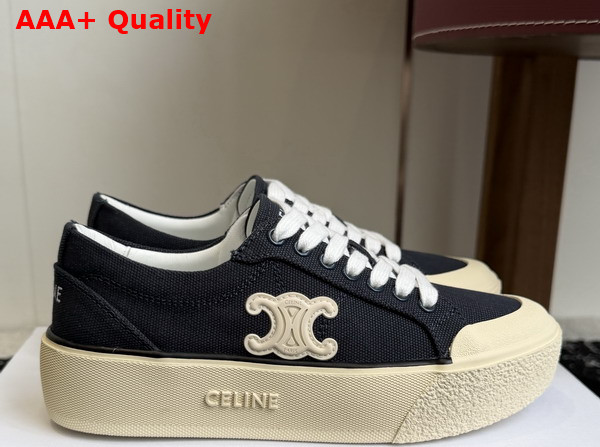Celine Alan Sneaker with Triomphe in Navy Canvas Replica