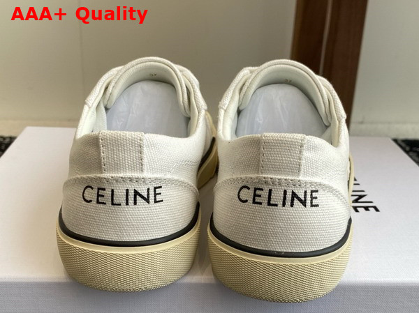 Celine Alan Sneakers with Triomphe in Canvas Optic White Replica