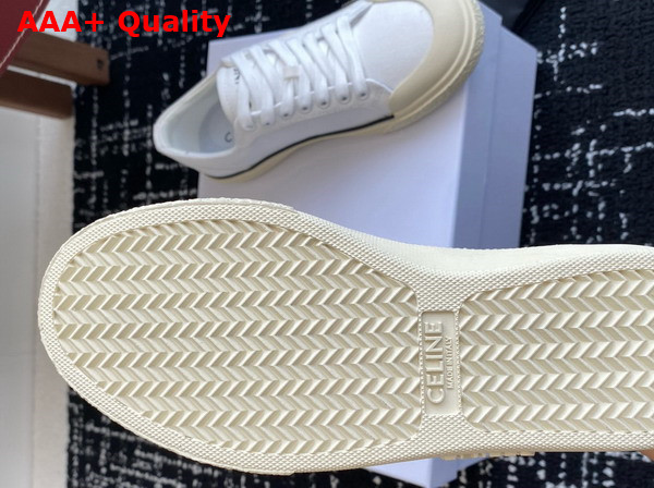 Celine Alan Sneakers with Triomphe in Canvas Optic White Replica