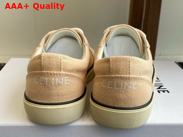 Celine Alan Sneakers with Triomphe in Canvas Rosewood Replica