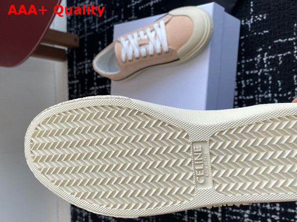 Celine Alan Sneakers with Triomphe in Canvas Rosewood Replica