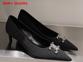 Celine Alma Triomphe Pump in Black Gros Grain Replica