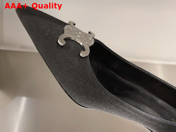 Celine Alma Triomphe Pump in Black Gros Grain Replica