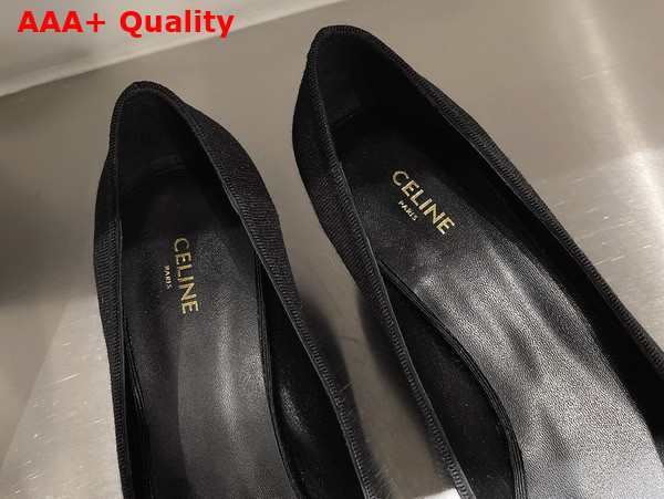Celine Alma Triomphe Pump in Black Gros Grain Replica