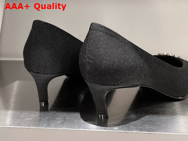 Celine Alma Triomphe Pump in Black Gros Grain Replica