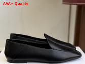 Celine Aura Slip On Loafer in Black Goatskin Replica
