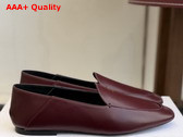 Celine Aura Slip On Loafer in Burgundy Goatskin Replica