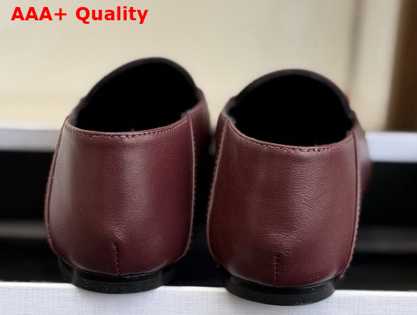 Celine Aura Slip On Loafer in Burgundy Goatskin Replica