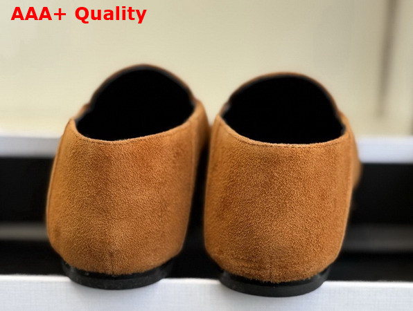 Celine Aura Slip On Loafer in Cognac Suede Calfskin Replica