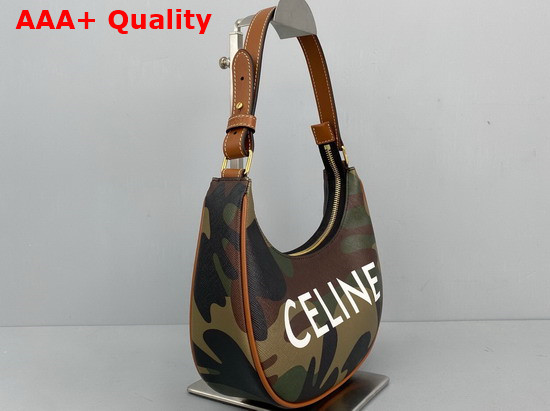 Celine Ava Bag in Canvas with Camouflage and Celine Print Khaki Replica