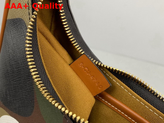 Celine Ava Bag in Canvas with Camouflage and Celine Print Khaki Replica