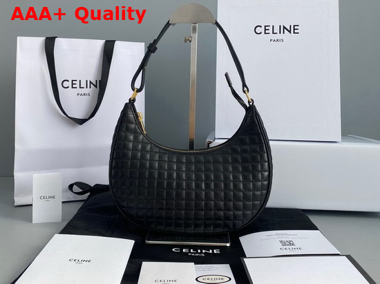 Celine Ava Bag in Quilted Lambskin Black Replica