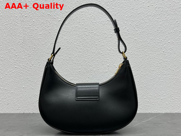 Celine Ava Triomphe Soft Bag in Black Smooth Calfskin Replica