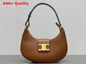 Celine Ava Triomphe Soft Bag in Tan Smooth Calfskin Replica