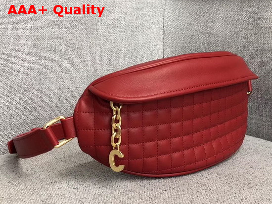Celine Belt Bag C Charm in Quilted Calfskin Red Replica