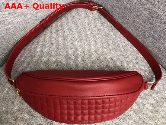 Celine Belt Bag C Charm in Quilted Calfskin Red Replica