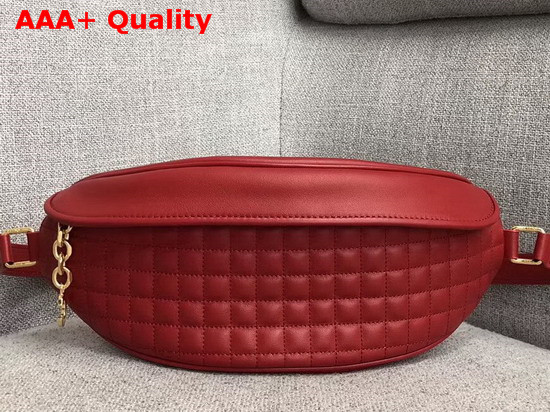 Celine Belt Bag C Charm in Quilted Calfskin Red Replica