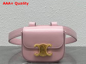 Celine Belt Bag Triomphe Belt in Pink Shiny Calfskin Replica