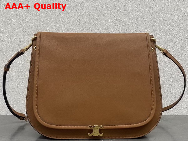 Celine Besace Soft Triomphe in Soft Tan Supple Shiny Lambskin Replica