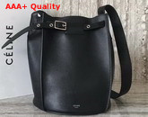 Celine Big Bag Bucket with Long Strap in Black Smooth Calfskin Replica