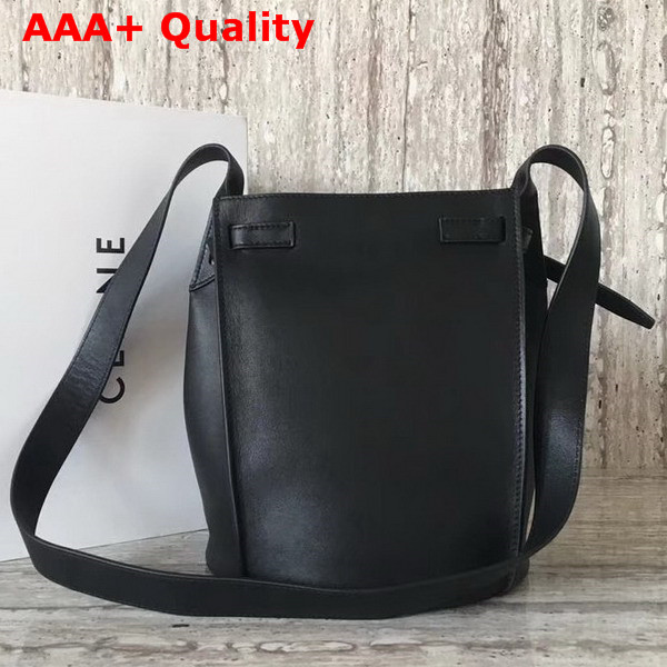 Celine Big Bag Bucket with Long Strap in Black Smooth Calfskin Replica